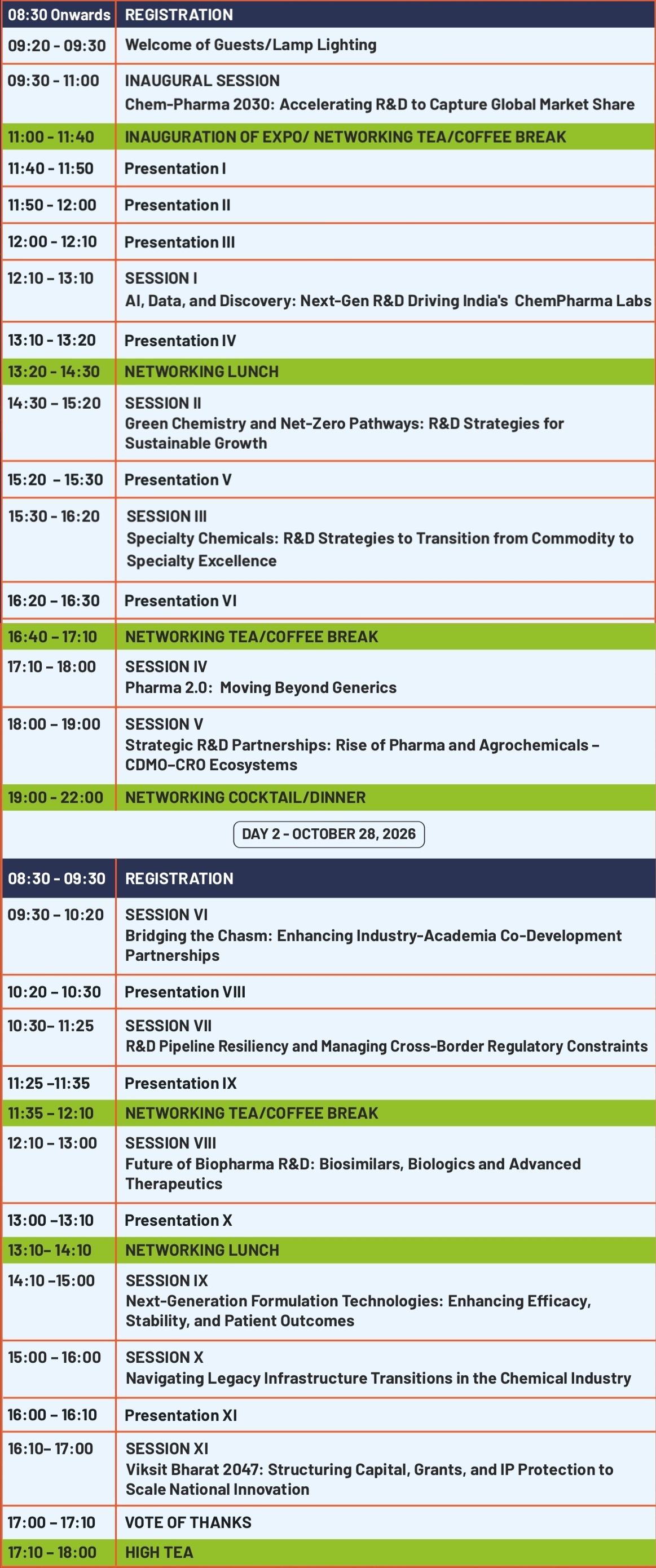 Conference Agenda