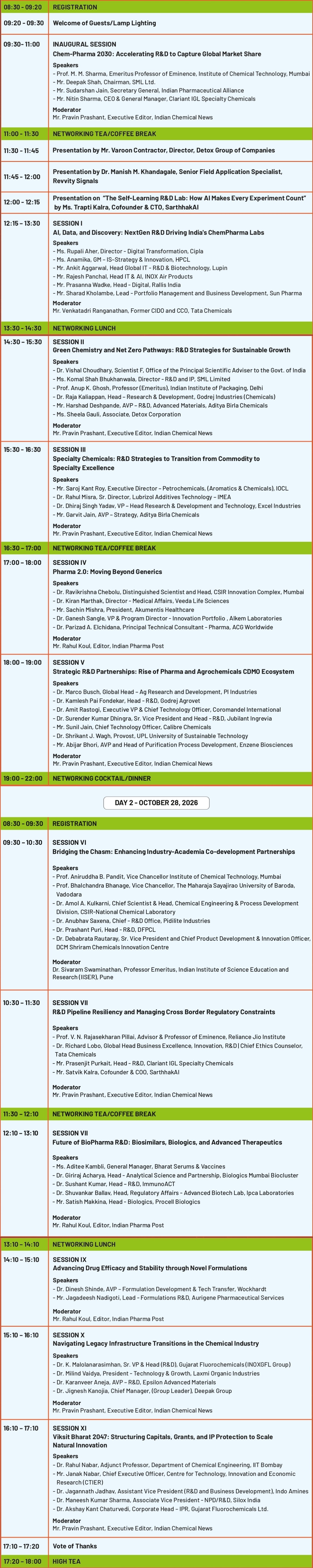 Conference Agenda