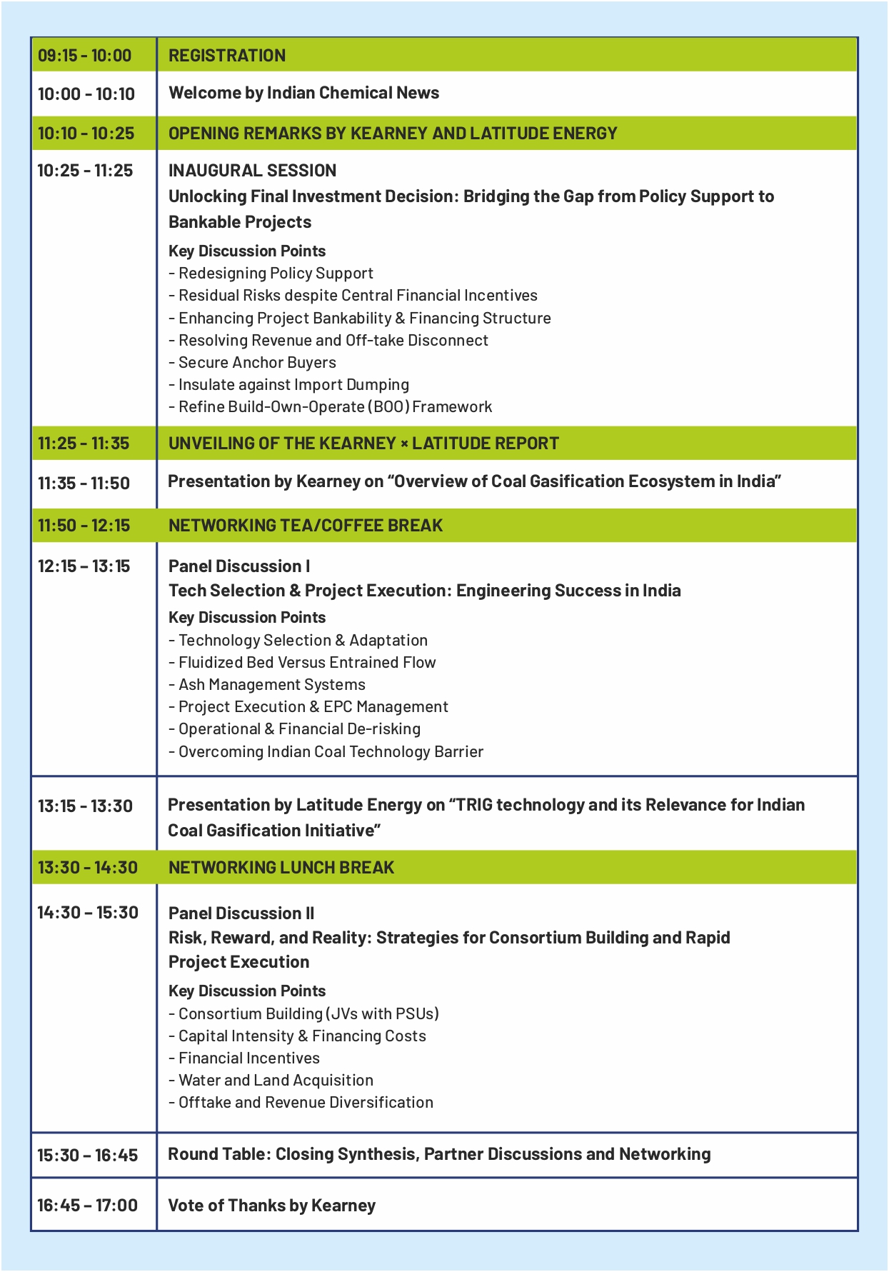 Conference Agenda