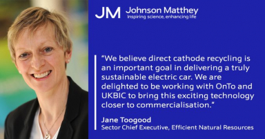 Johnson Matthey partners with OnTo Technology on lithion-ion battery scrap recycling