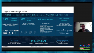 NextGen Summit: AspenTech offers customized digitalization to meet industry’s sustainability goals