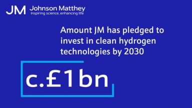 Johnson Matthey pledges to invest £1 billon in clean hydrogen technologies by 2030