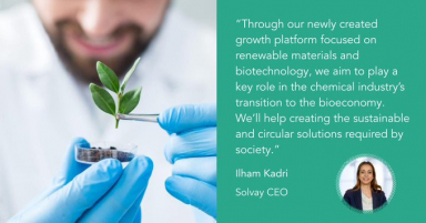 Solvay launches new growth platform for renewable materials, biotechnology