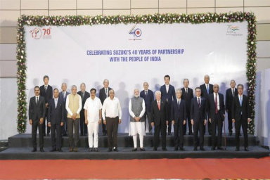 PM lays foundation of Suzuki Motor EV battery manufacturing facility