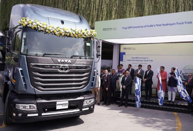 Nitin Gadkari flags off first-ever trials of hydrogen-powered heavy-duty trucks from Tata Motors