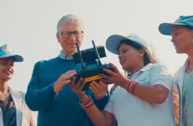 Bill Gates visits Krishi Vigyan Kendra in New Delhi to witness impact of agricultural drones