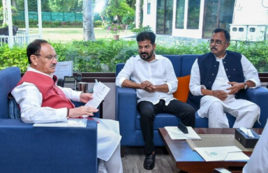 Nadda meets Telangana Chief Minister to discuss availability of fertilizers in Telangana