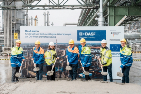 Groundbreaking ceremony at BASF’s Ludwigshafen site for heat pumps for CO2-free steam generation