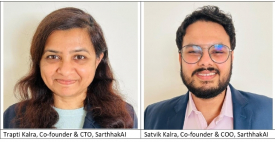 Powering digital R&D transformation through scientific software and industrial AI:  Satvik Kalra, Co-founder & COO and Trapti Kalra, Co-founder & CTO, SarthhakAI