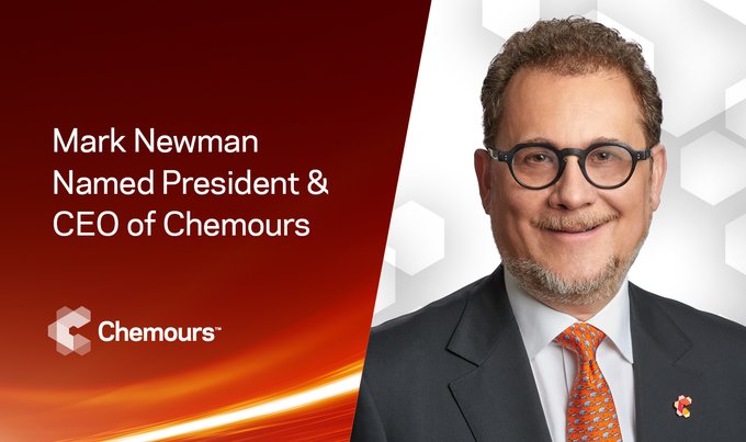 Chemours names Mark Newman as President and CEO