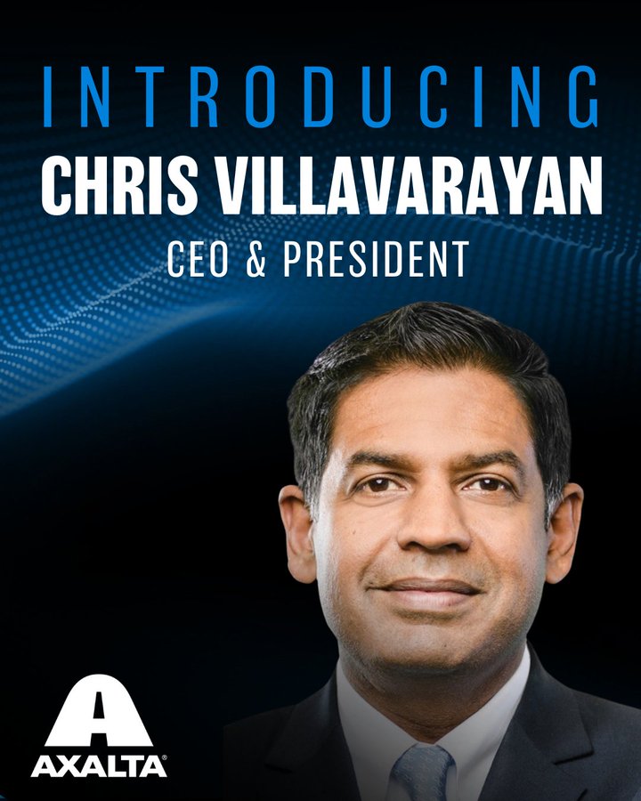 Axalta appoints Chris Villavarayan as CEO & President