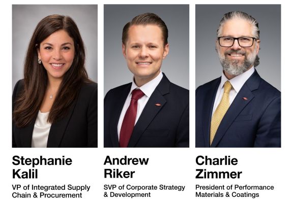 Dow appoints Stephanie Kalil, Andrew Riker, and Charlie Zimmer to Enterprise Leadership Team